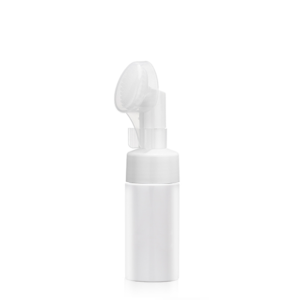 120ml Plastic Foaming Skin Cleanser Mousse Bottle With Soft Silicone Bristles