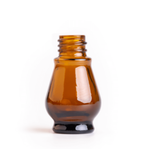 Amber 10 ml Pear Shaped Round Glass Bottle