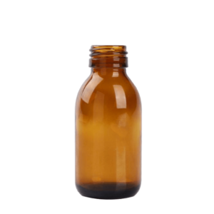 Amber 100 ml Syrup Winchester Round Glass Bottle