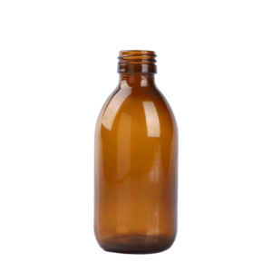 Amber 200 ml Syrup Winchester Round Glass Bottle