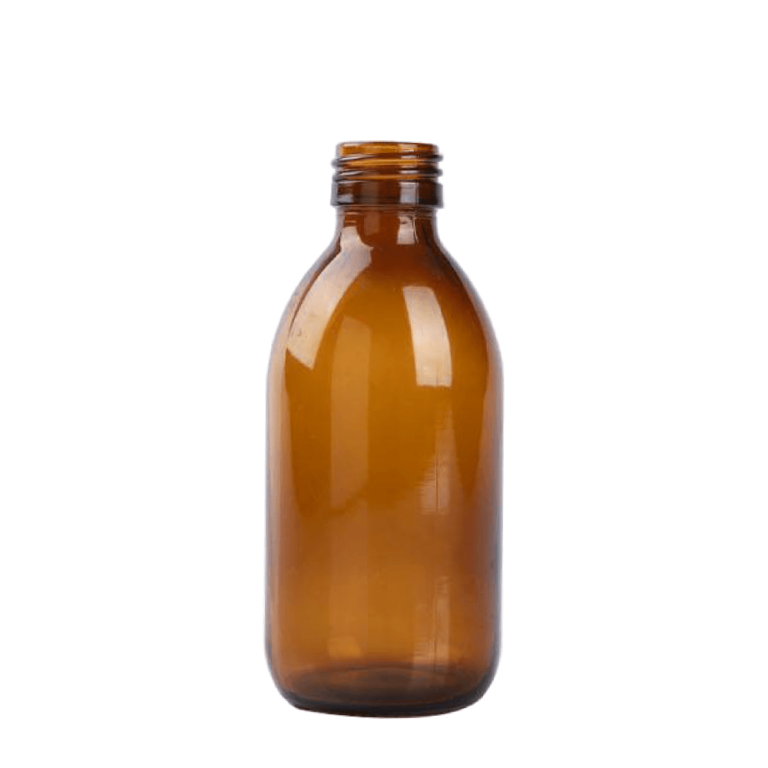 Amber 200 ml Syrup Winchester Round Glass Bottle