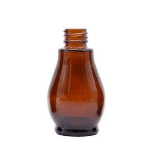Amber 30 ml Pear Shaped Round Glass Bottle