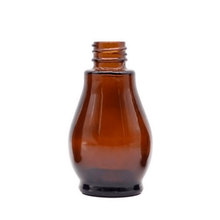 Amber 30 ml Pear Shaped Round Glass Bottle