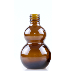 Amber 50 ml Gourd Shaped Round Glass Bottle