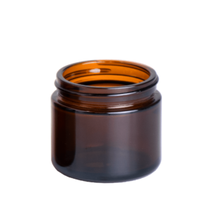 Amber 60 ml Wide Mouth Glass Jar